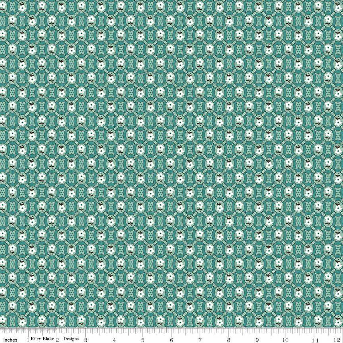 Prairie - Quilting Cotton Fabric - Pioneer Heirloom - Sea Glass