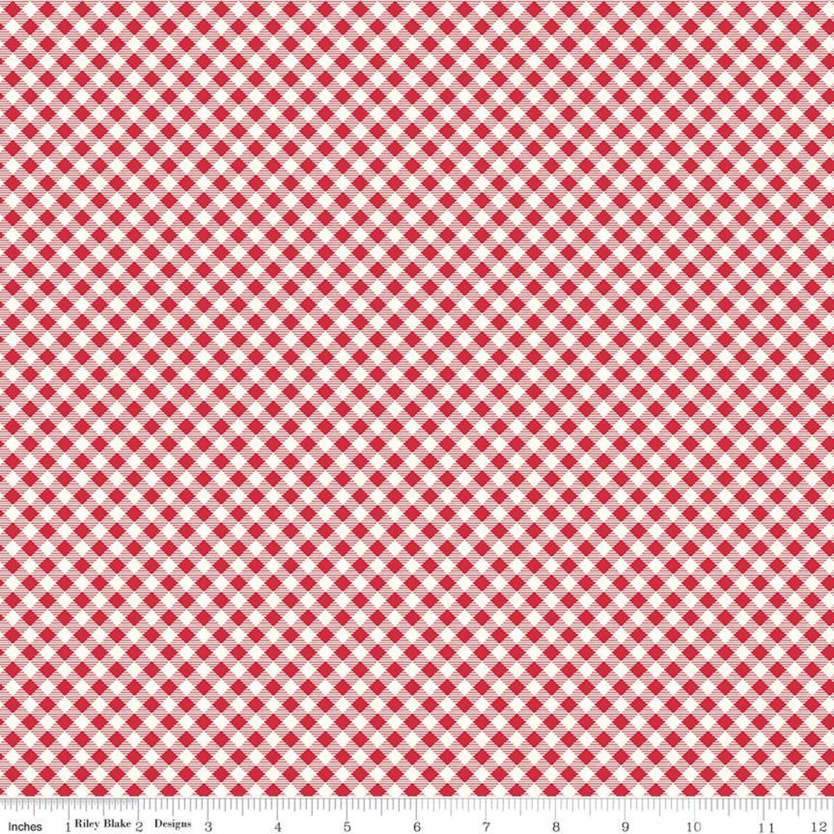 Bee Ginghams – Quilting Cotton Fabric – Carolyn - Red