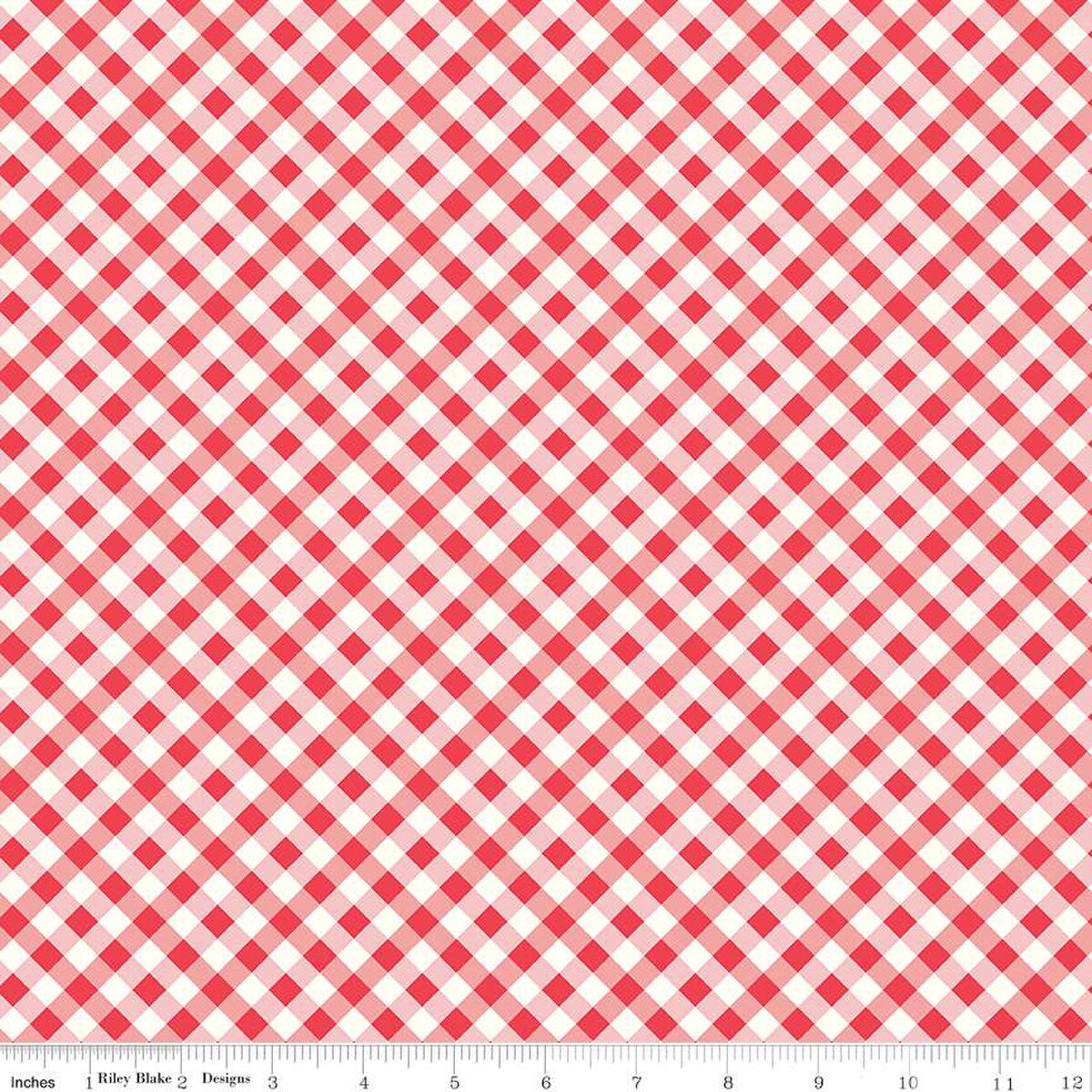 Bee Ginghams – Quilting Cotton Fabric – Tammy - Cayenne