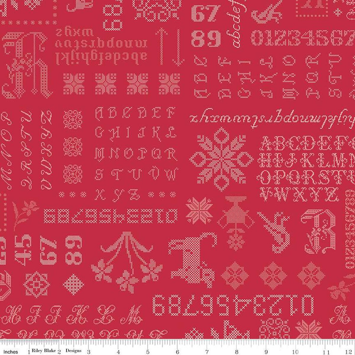 Piece and Plenty – Quilting Cotton Fabric - Sample - Berry