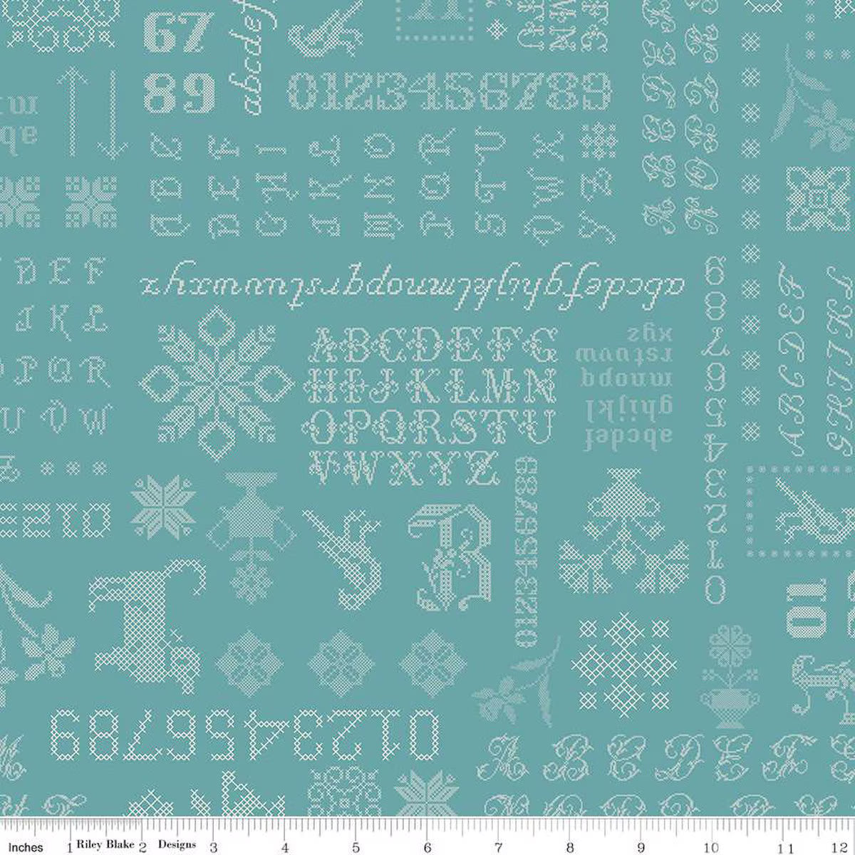 Piece and Plenty – Quilting Cotton Fabric - Sampler - Raindrop