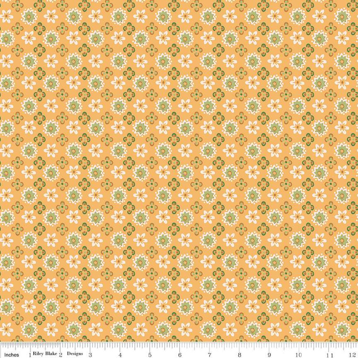 Piece and Plenty – Quilting Cotton Fabric – Blossom - Marigold