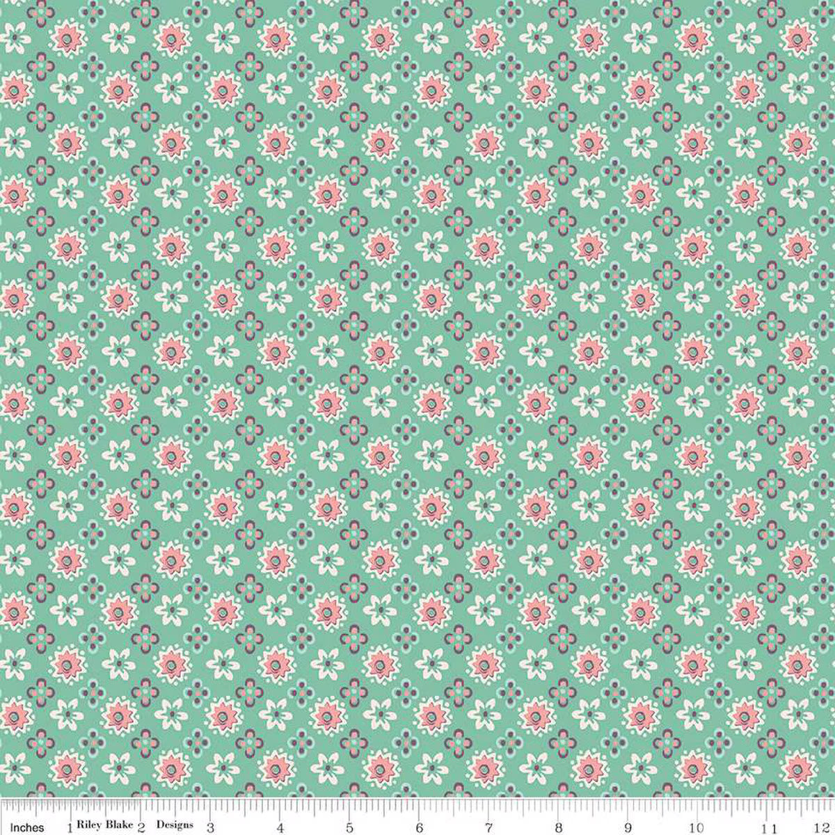 Piece and Plenty – Quilting Cotton Fabric - Backyard - Sea Glass