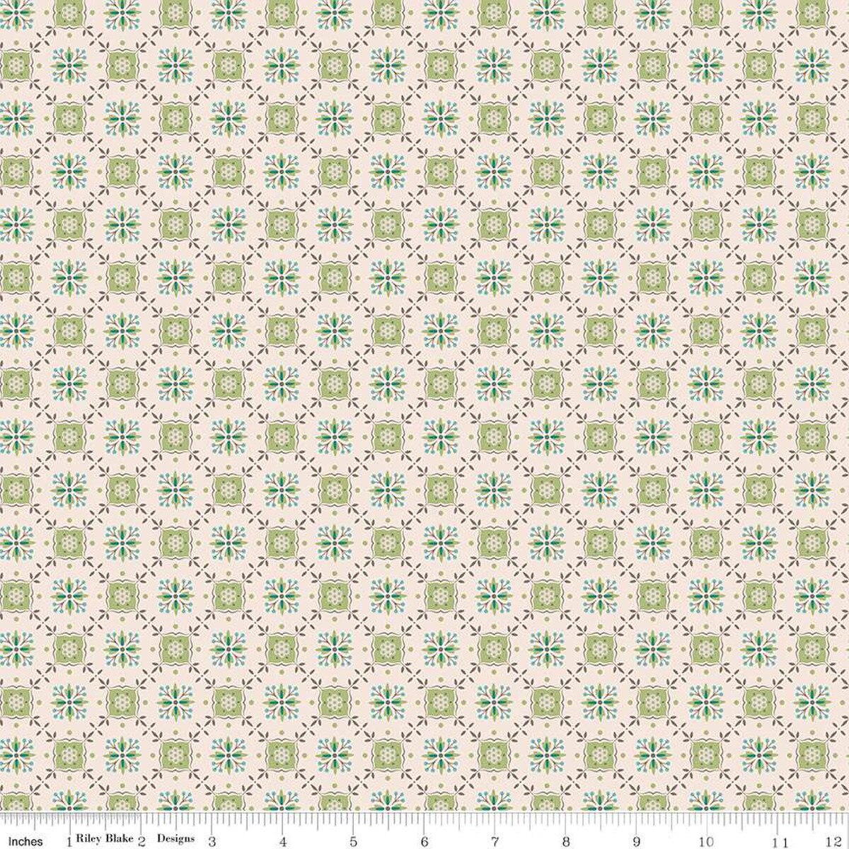 Piece and Plenty – Quilting Cotton Fabric - Herbs - Lettuce