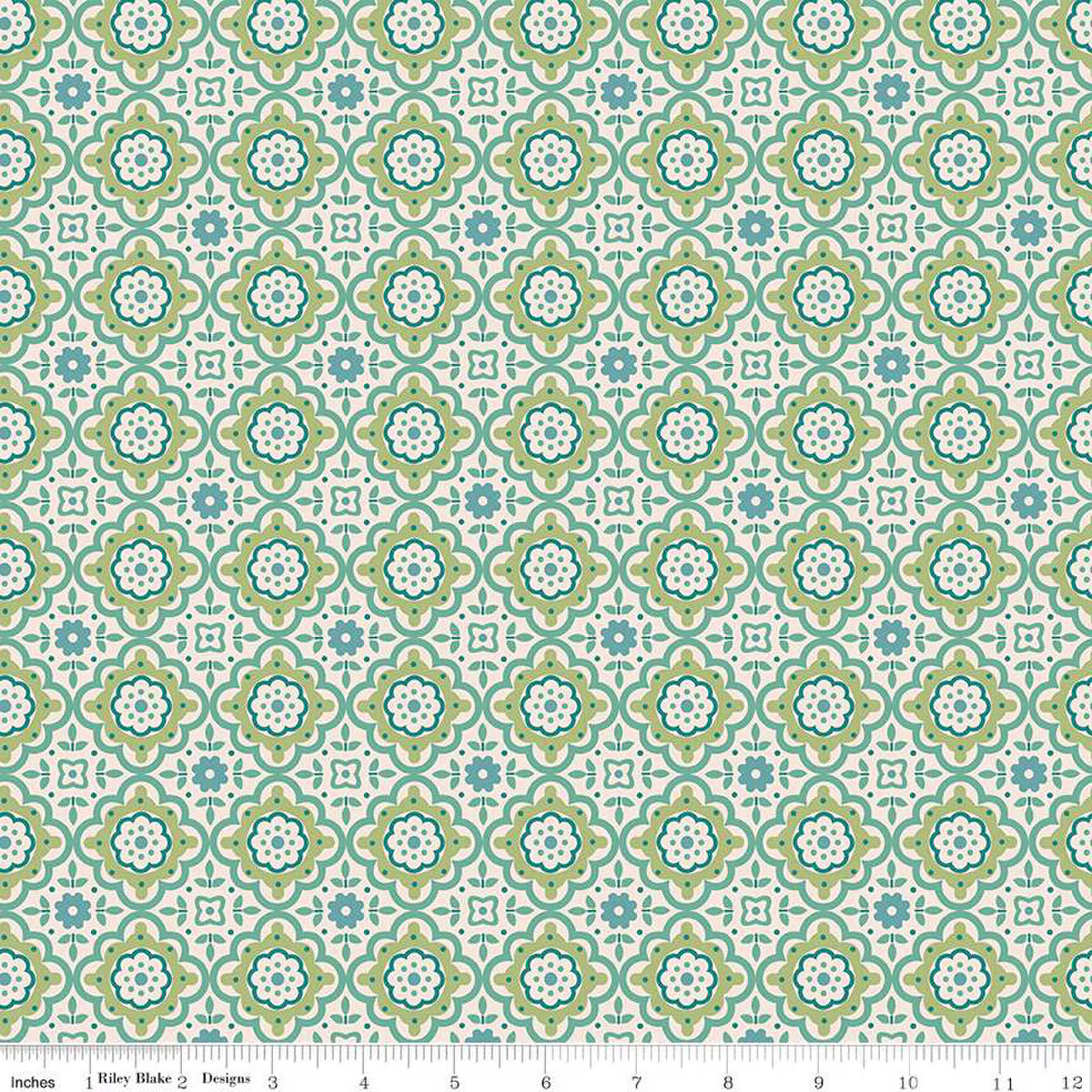 Piece and Plenty – Quilting Cotton Fabric - Cheerful - Sea Glass