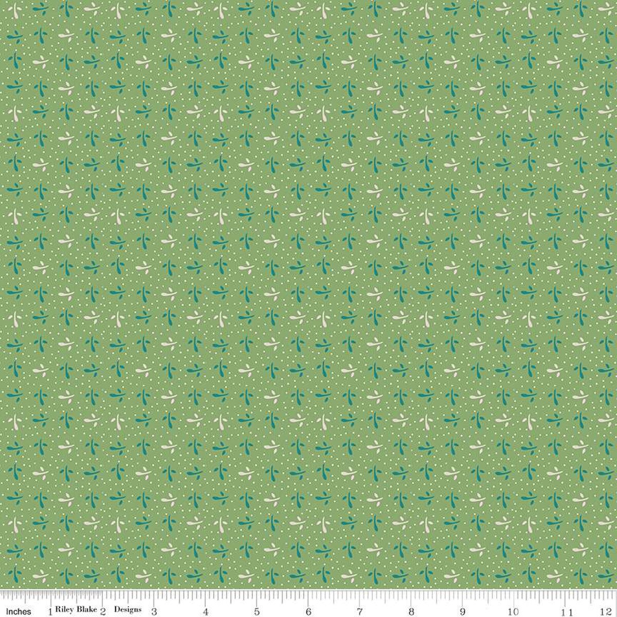 Piece and Plenty – Quilting Cotton Fabric - Sprout - Basil