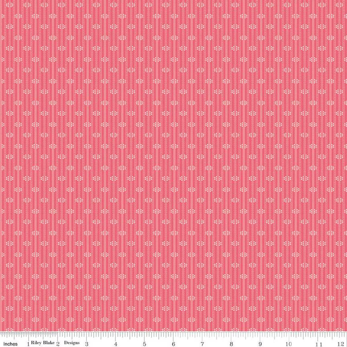 Piece and Plenty – Quilting Cotton Fabric - Stripe - Tea Rose