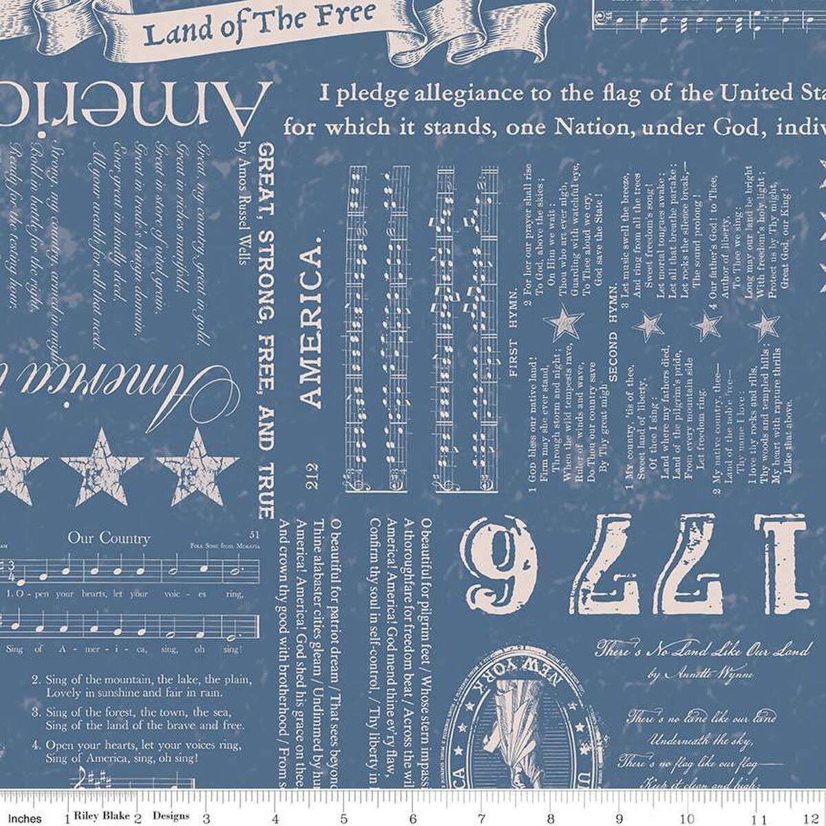 Americana – Quilting Cotton Fabric - Liberty - Denim
