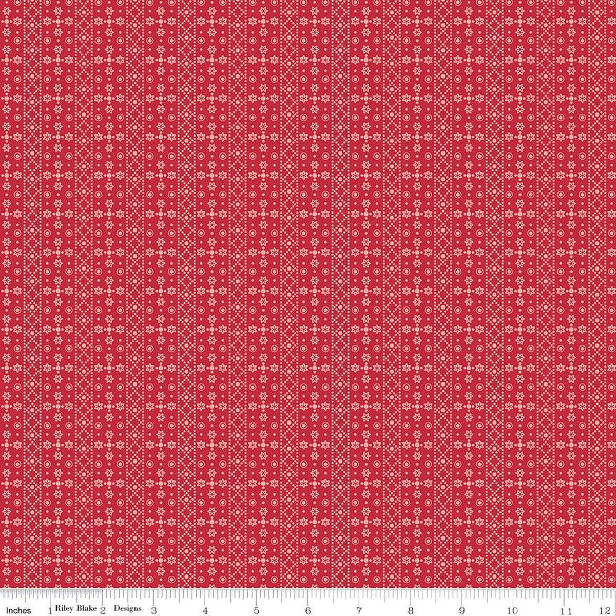 Americana – Quilting Cotton Fabric - Franklin - Berry