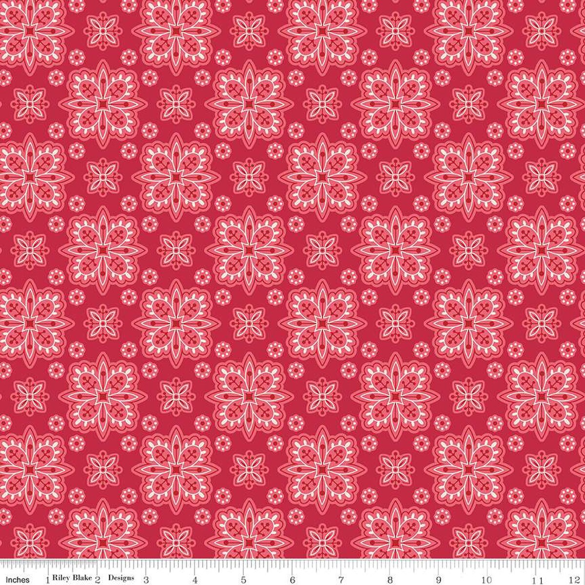 Americana – Quilting Cotton Fabric - Parade - Berry