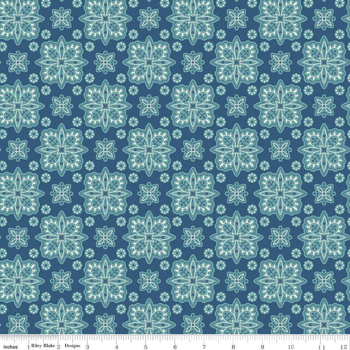 Americana – Quilting Cotton Fabric - Parade - Dark Denim
