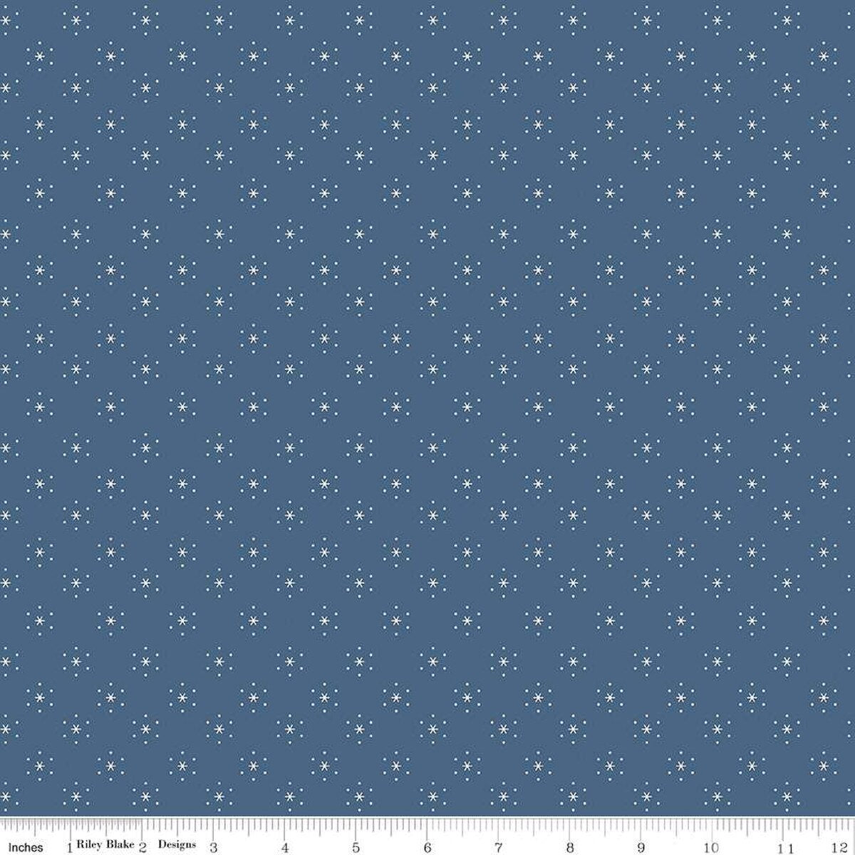 Americana – Quilting Cotton Fabric - Sparkle - Denim