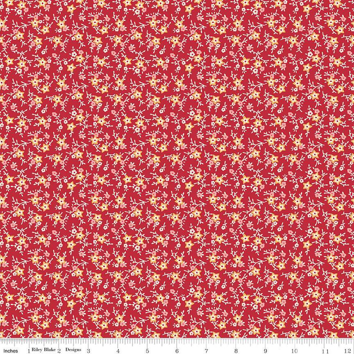 Americana – Quilting Cotton Fabric - July - Berry