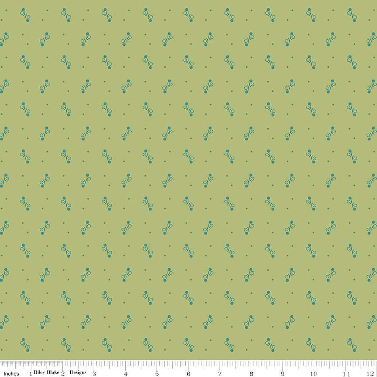 Gentler Times – Cotton Fabric – Ditty - Lettuce
