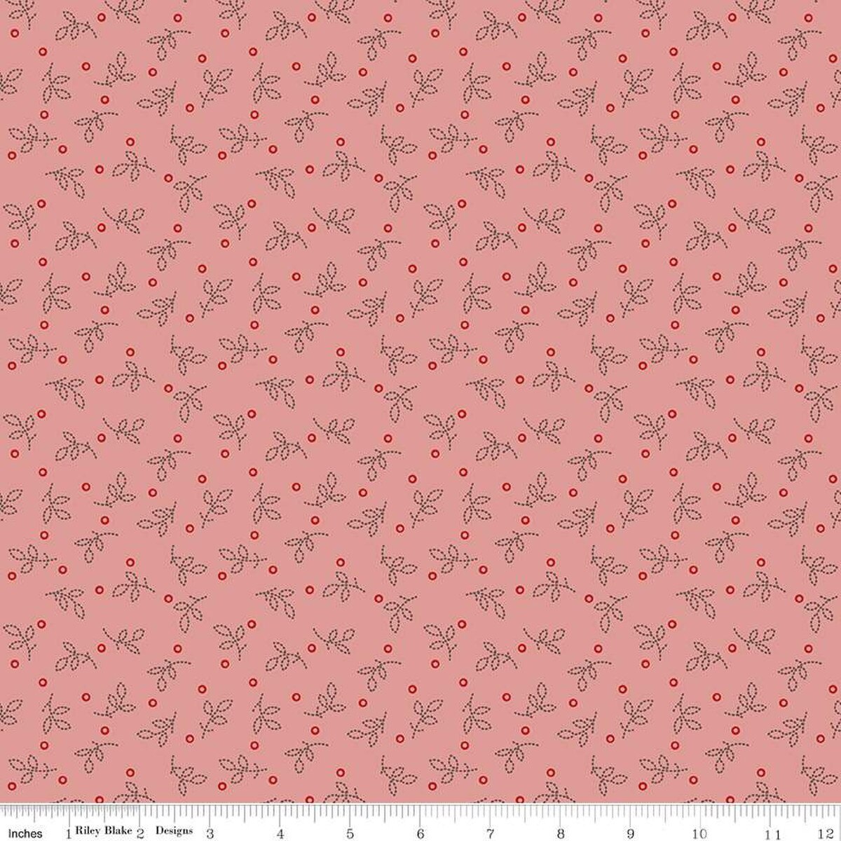 Gentler Times – Cotton Fabric – Pleasant - Coral