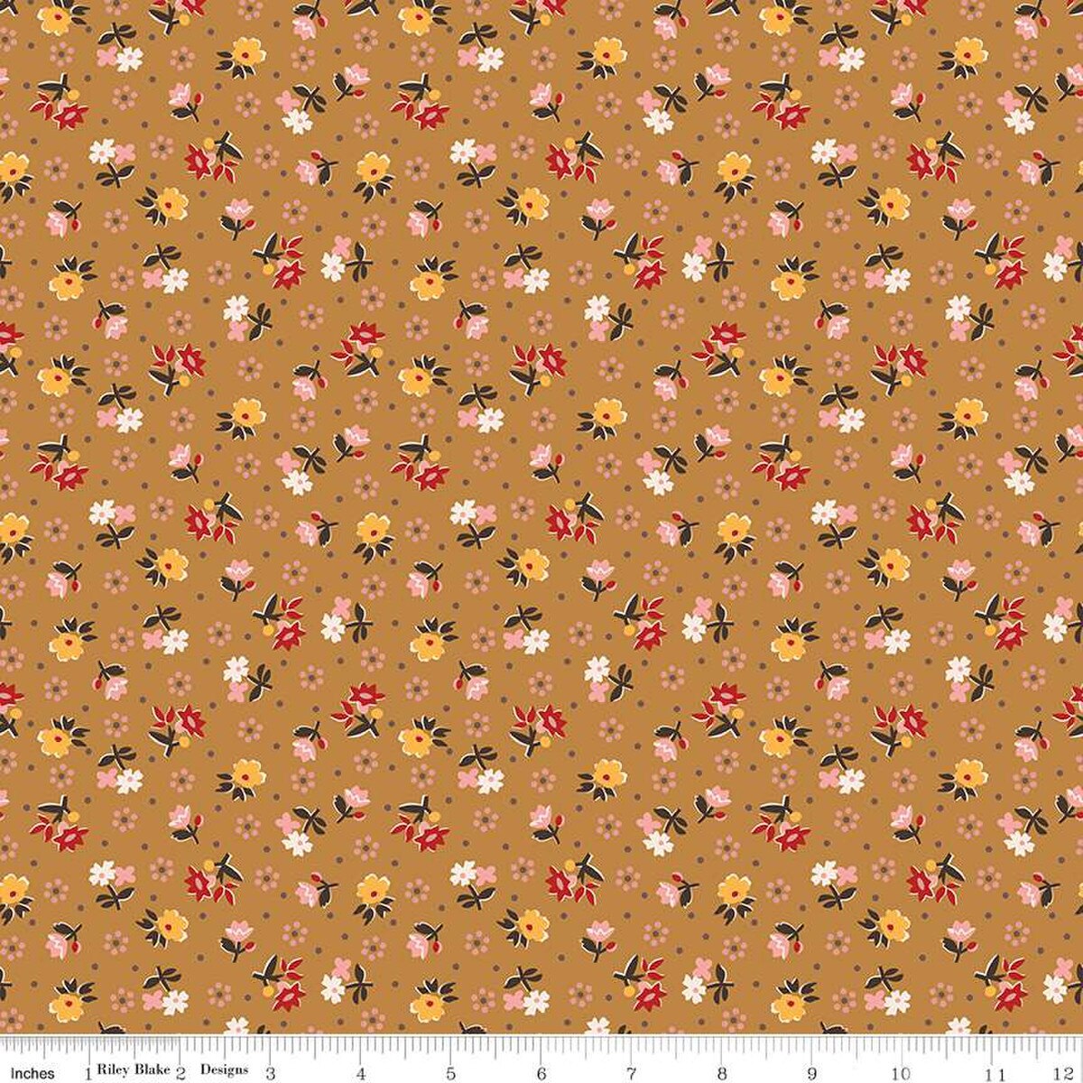Gentler Times – Cotton Fabric – Reunion - Butterscotch
