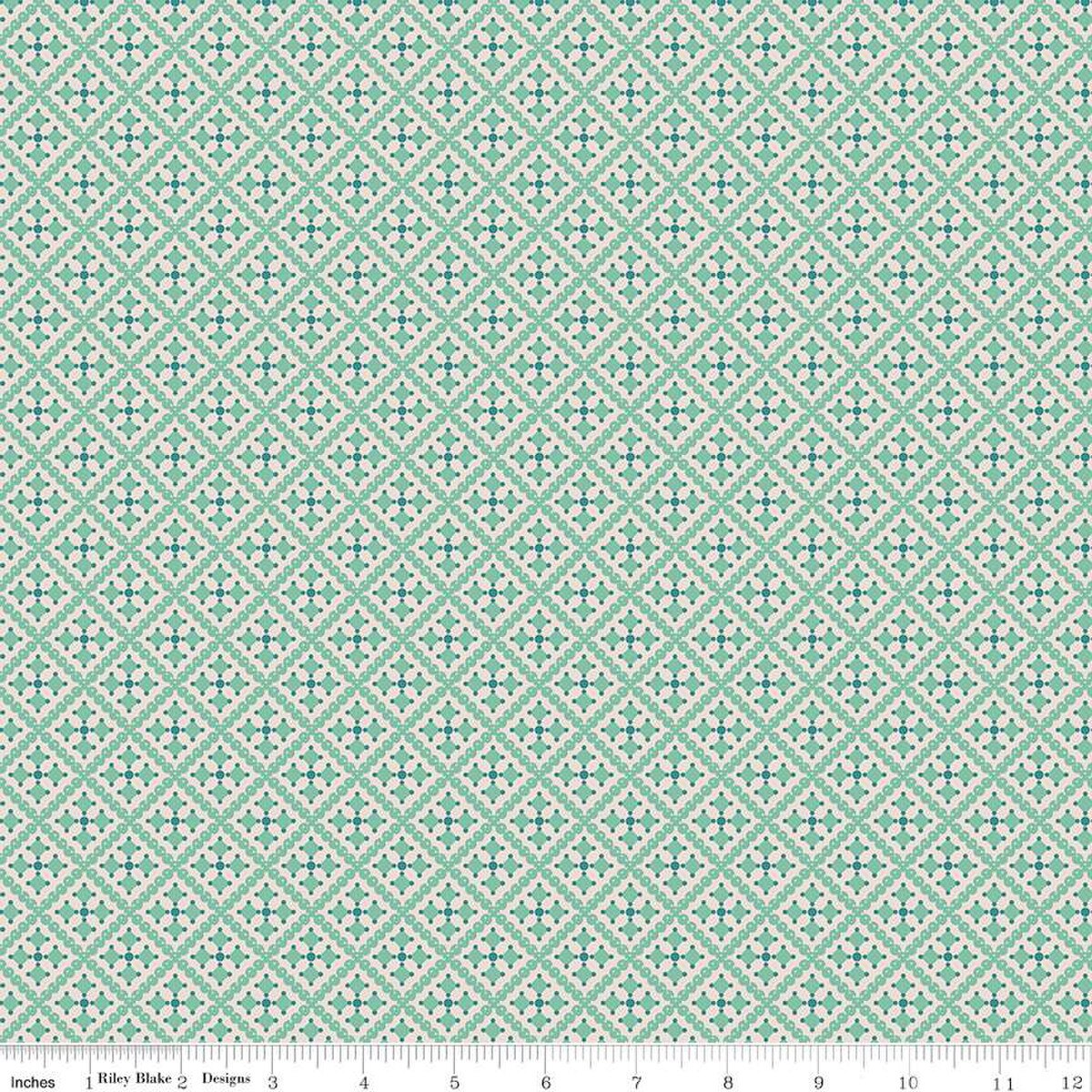 Gentler Times – Cotton Fabric – Shenanigans - Sea Glass