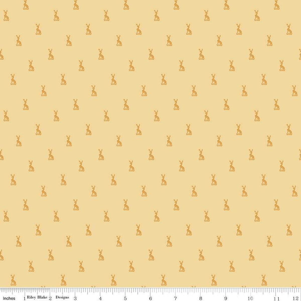 Emma – Quilting Cotton Fabric – Austen Family Crest - Yellow