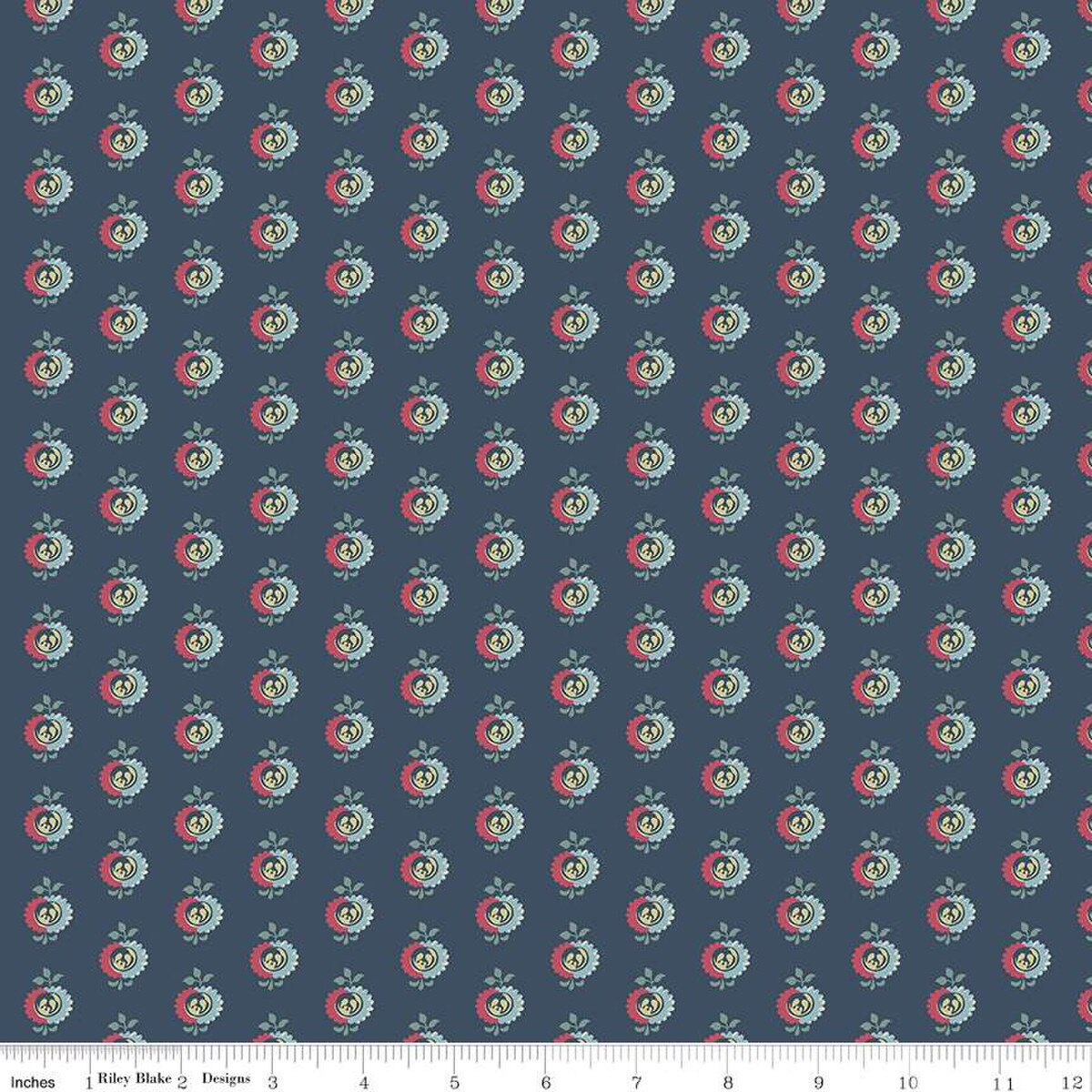 Emma – Quilting Cotton Fabric – Frank Churchill - Blue