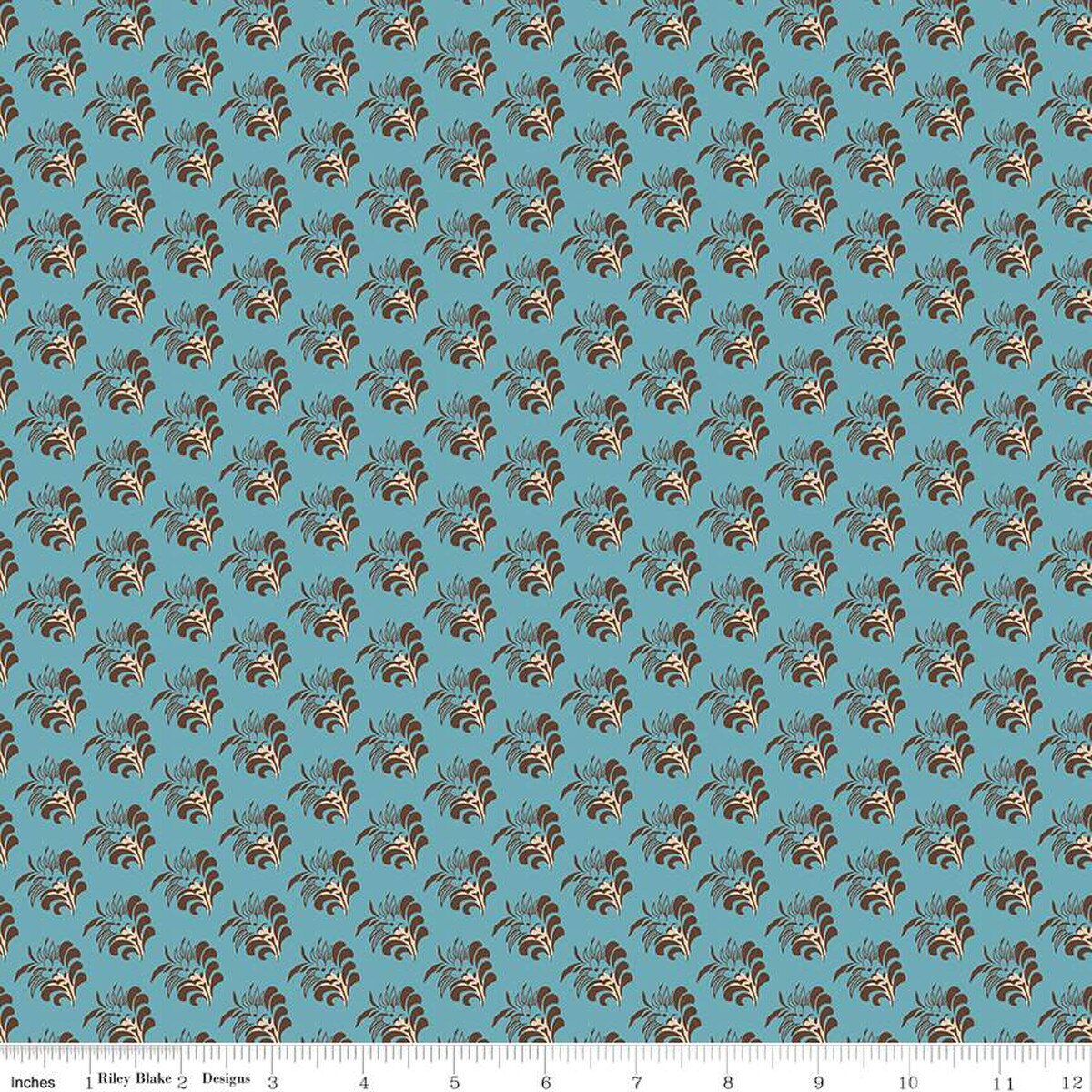 Emma – Quilting Cotton Fabric – Jane Fairfax - Teal