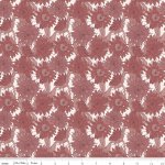 Evening on the Prairie - Quilting Cotton Fabric - Ambleside Flower Stems - Dusty Rose