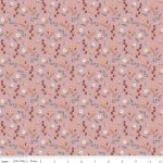 Evening on the Prairie - Quilting Cotton Fabric - Autumn Floral - Mauve