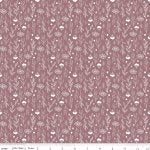 Evening on the Prairie - Quilting Cotton Fabric - Silhouette Floral - Heather
