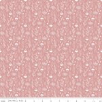 Evening on the Prairie - Quilting Cotton Fabric - Silhouette Floral - Pink