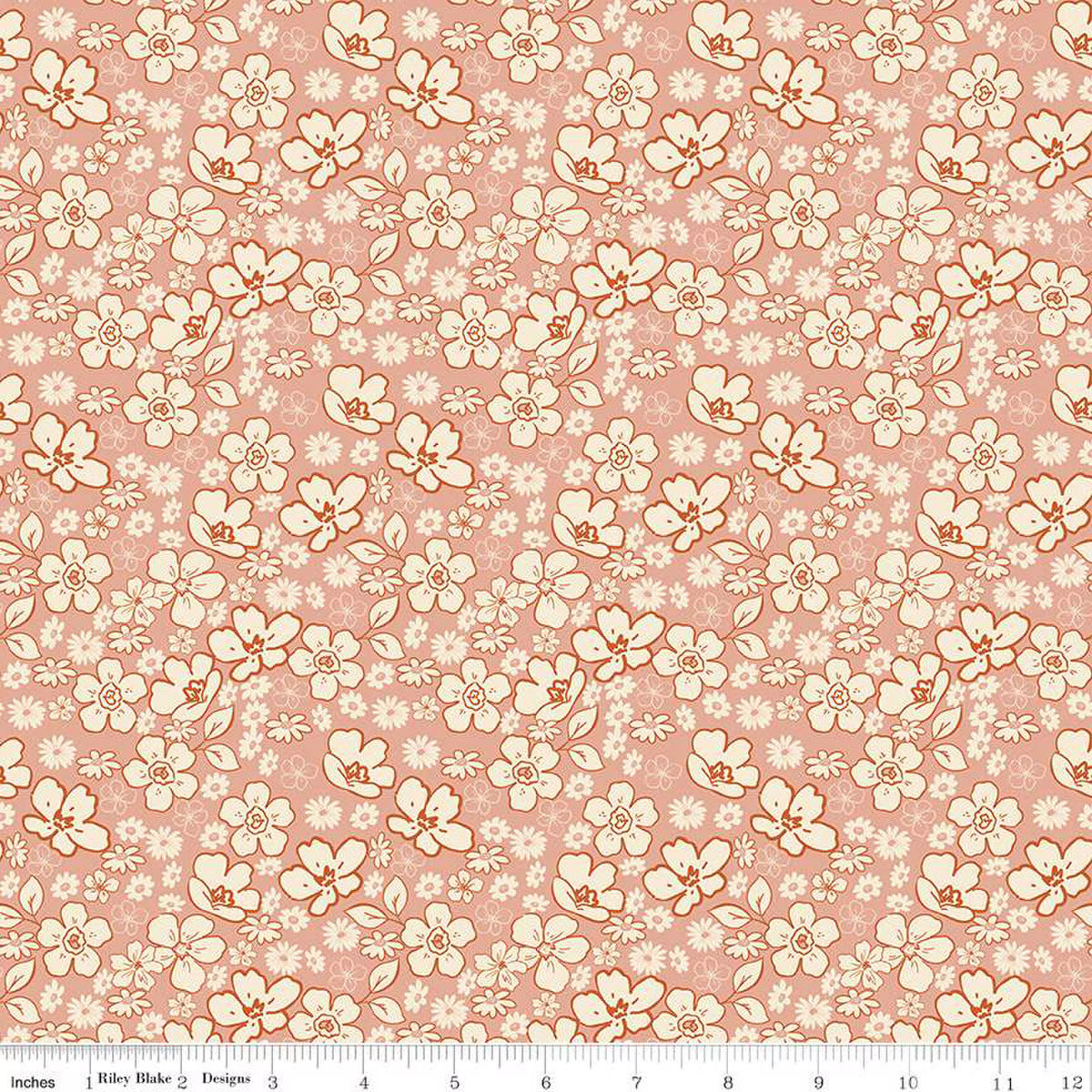 Morning Latte – Quilting Cotton Fabric – Tonal Floral - Pink