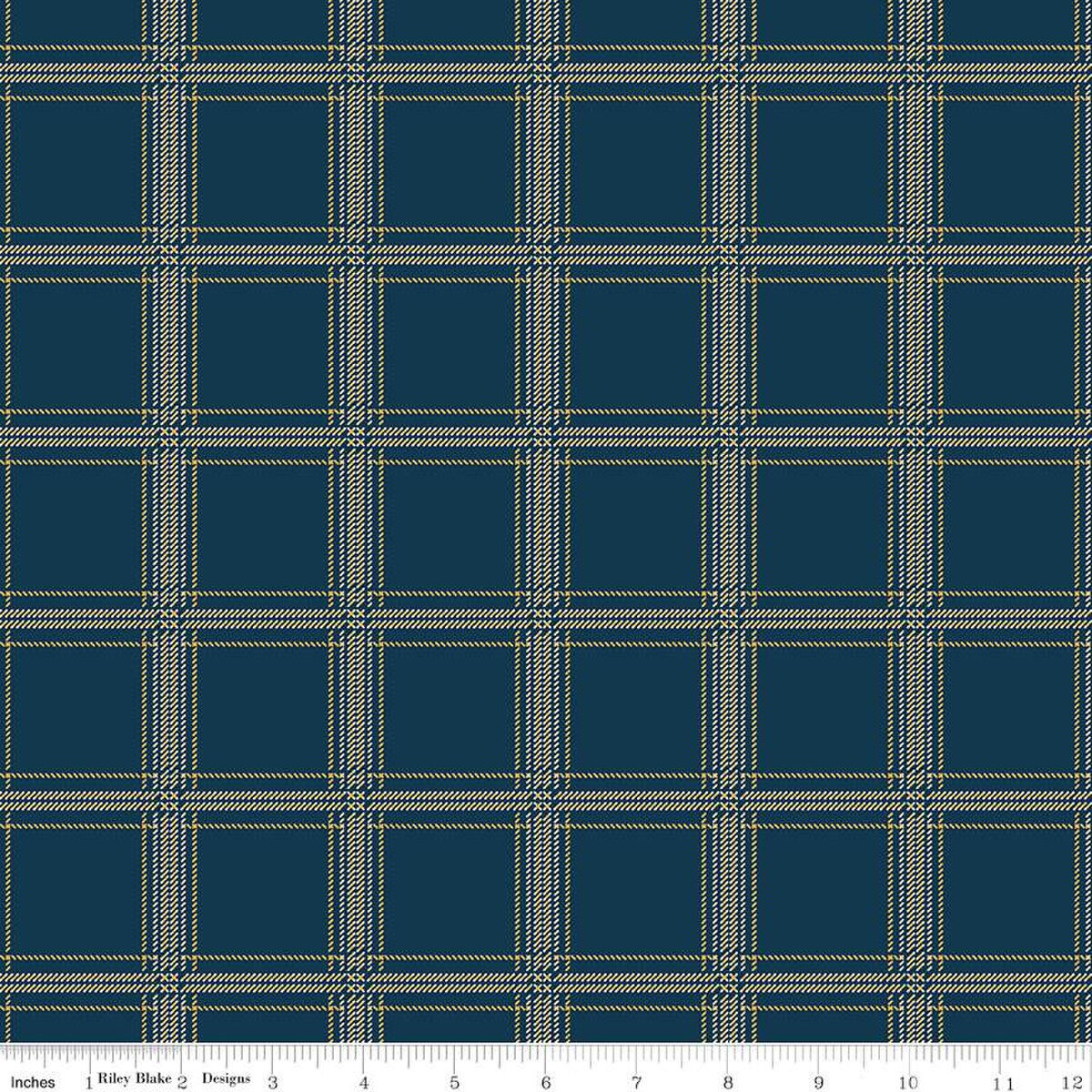 Plaid Venture Club – Quilting Cotton Fabric – Club Hunter - Navy