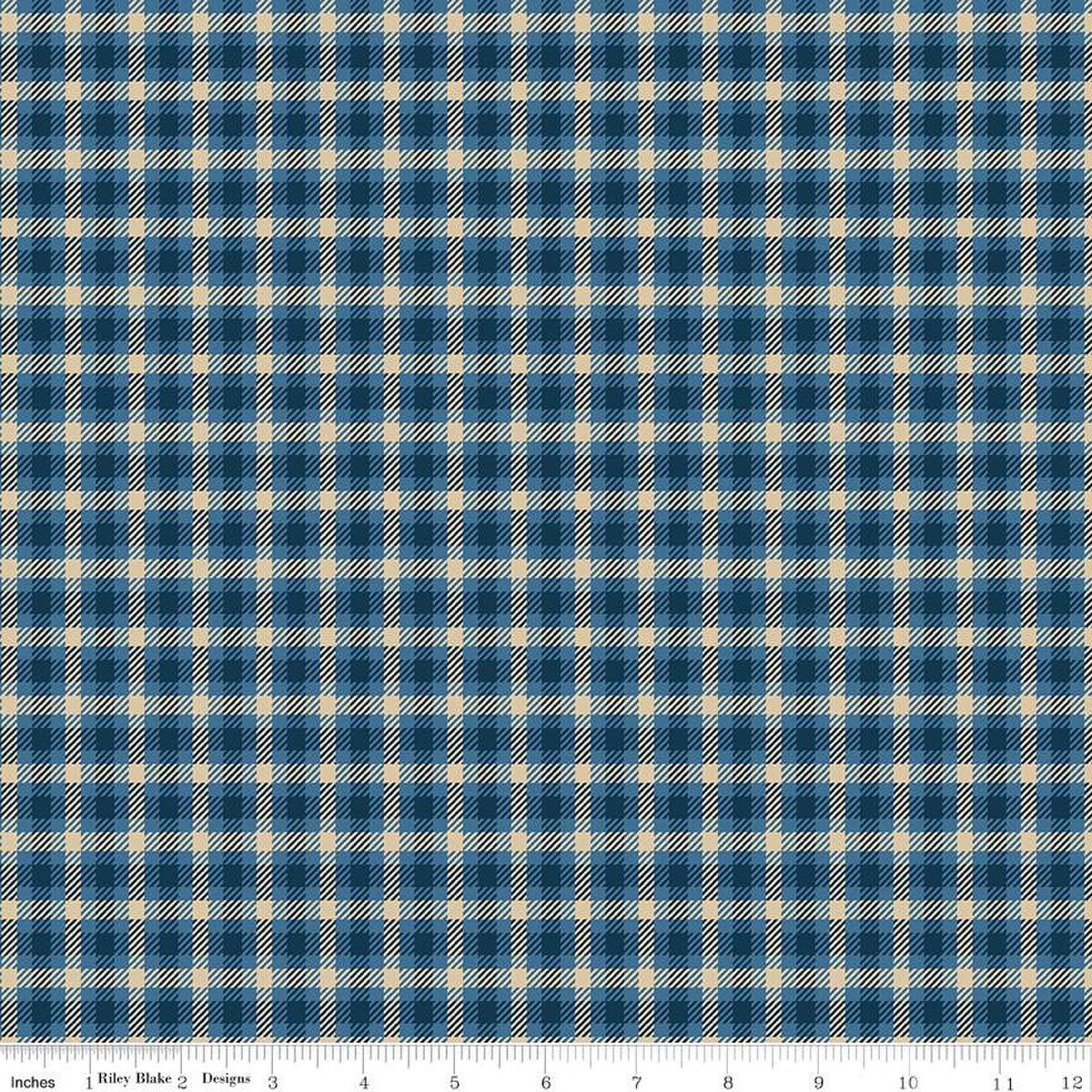 Plaid Venture Club – Quilting Cotton Fabric – Club Scout - Blue