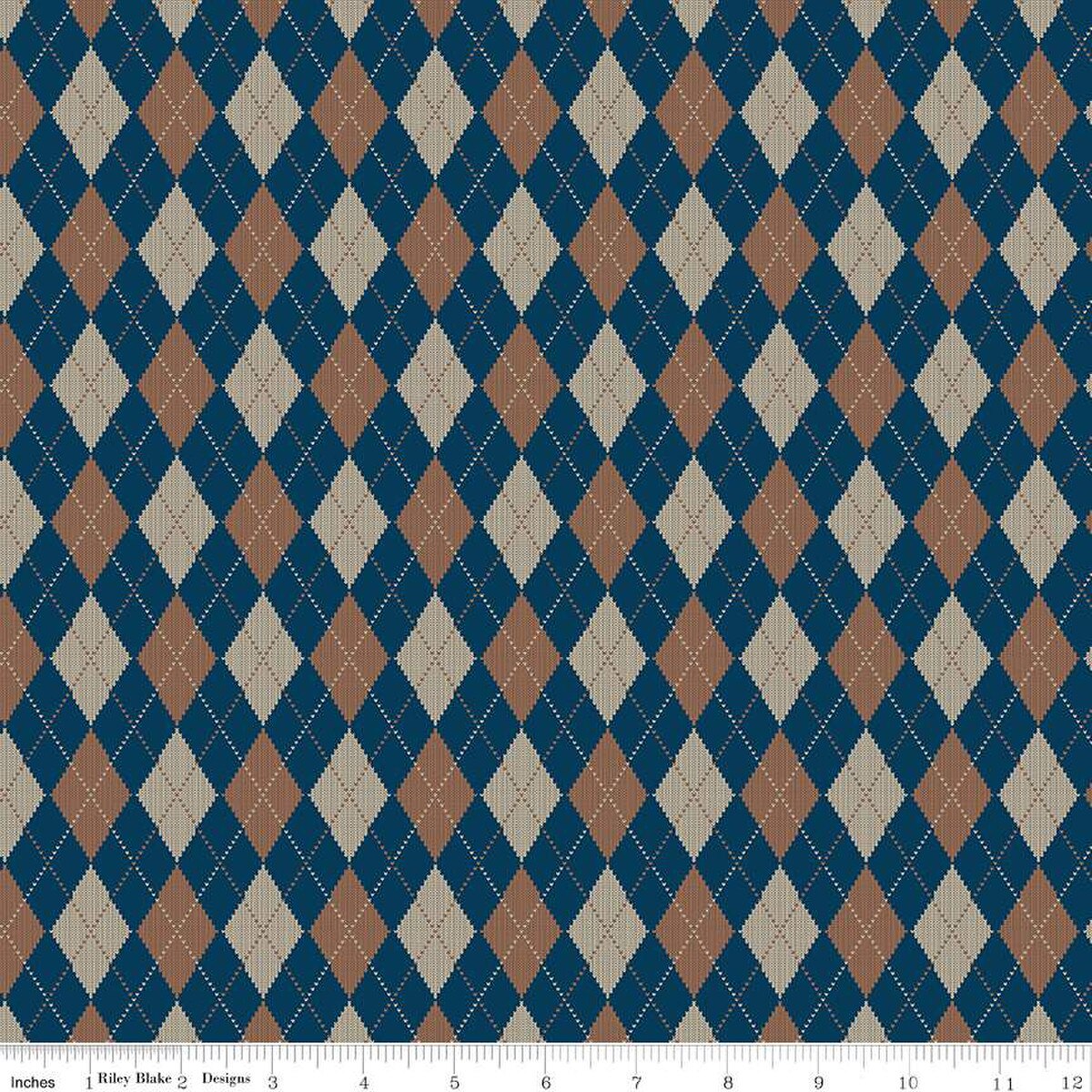Plaid Venture Club – Quilting Cotton Fabric – Club Archer - Navy