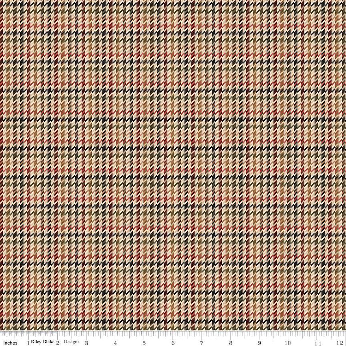 Plaid Venture Club – Quilting Cotton Fabric – Club Retriever - Brown