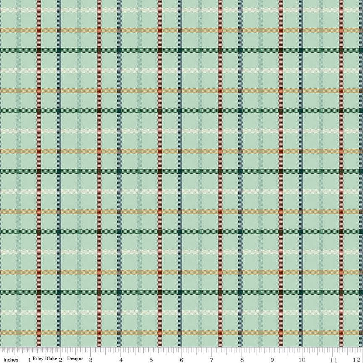 Plaid Venture Club – Quilting Cotton Fabric – Club Camper - Fern