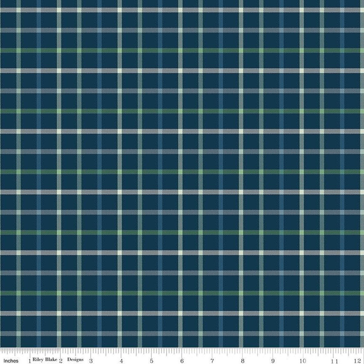 Plaid Venture Club – Quilting Cotton Fabric – Club Camper - Navy