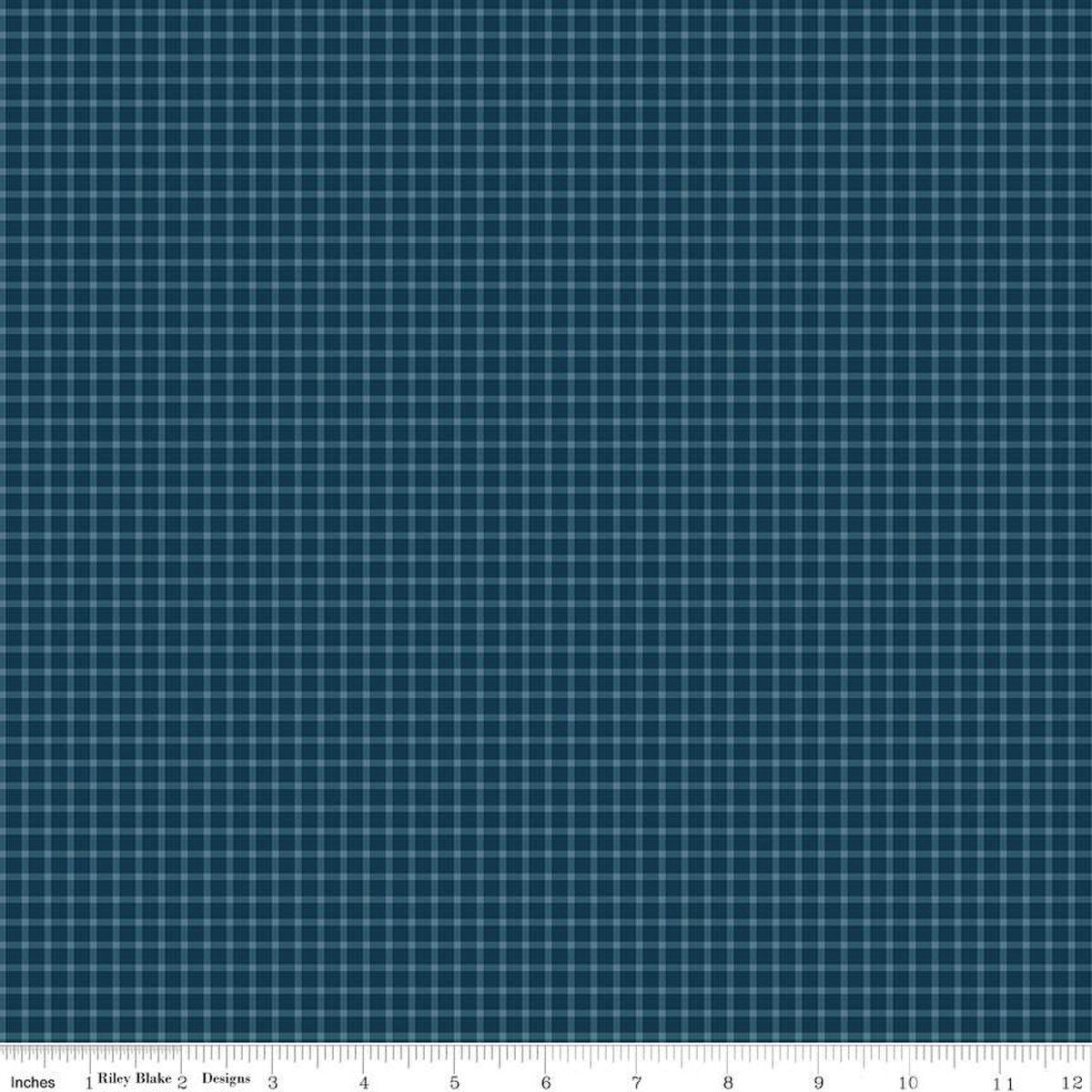 Plaid Venture Club – Quilting Cotton Fabric – Club Explorer - Navy
