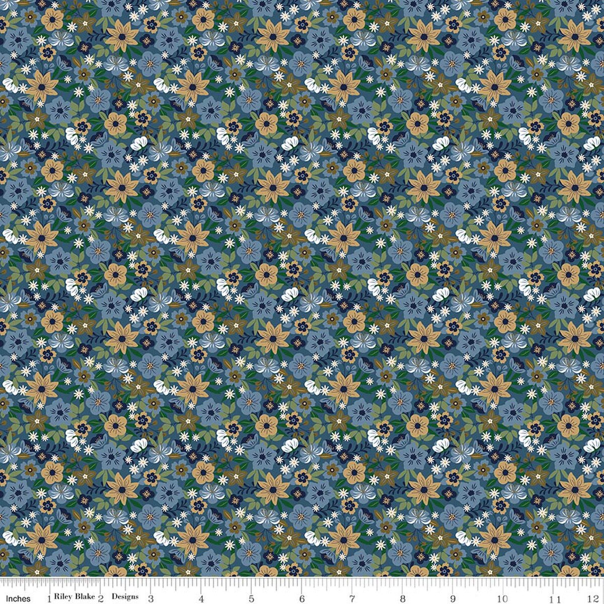 A Spoonful of Sugar - Quilting Cotton Fabric  - Park Garden - Blueberry