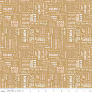 A Spoonful of Sugar - Quilting Cotton Fabric - Storybook - Gold
