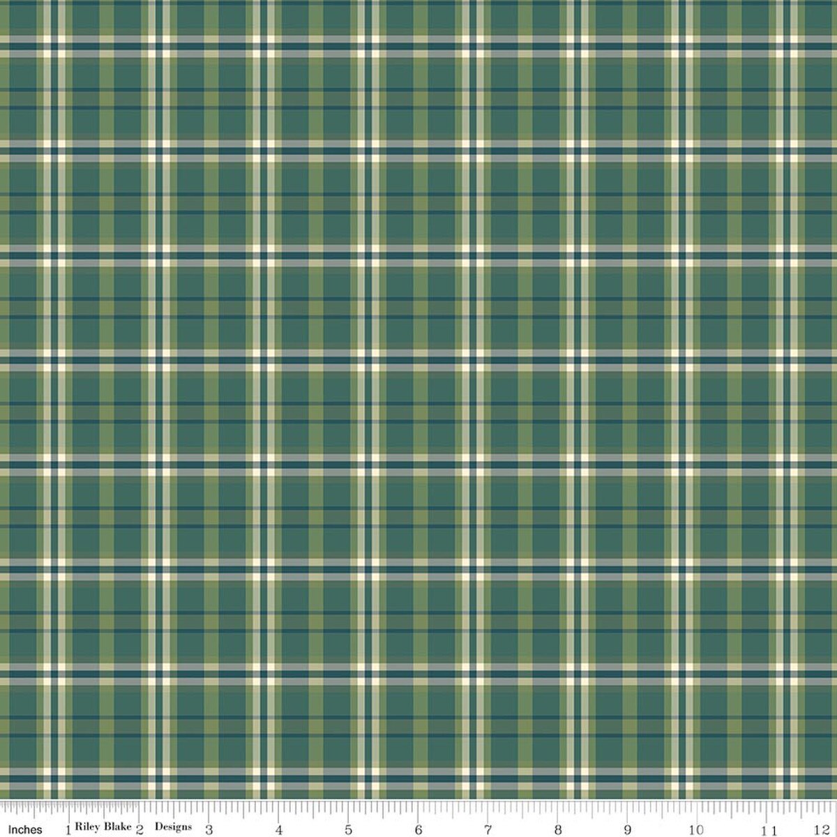 A Spoonful of Sugar - Quilting Cotton Fabric - Plaid Poppins - Grass