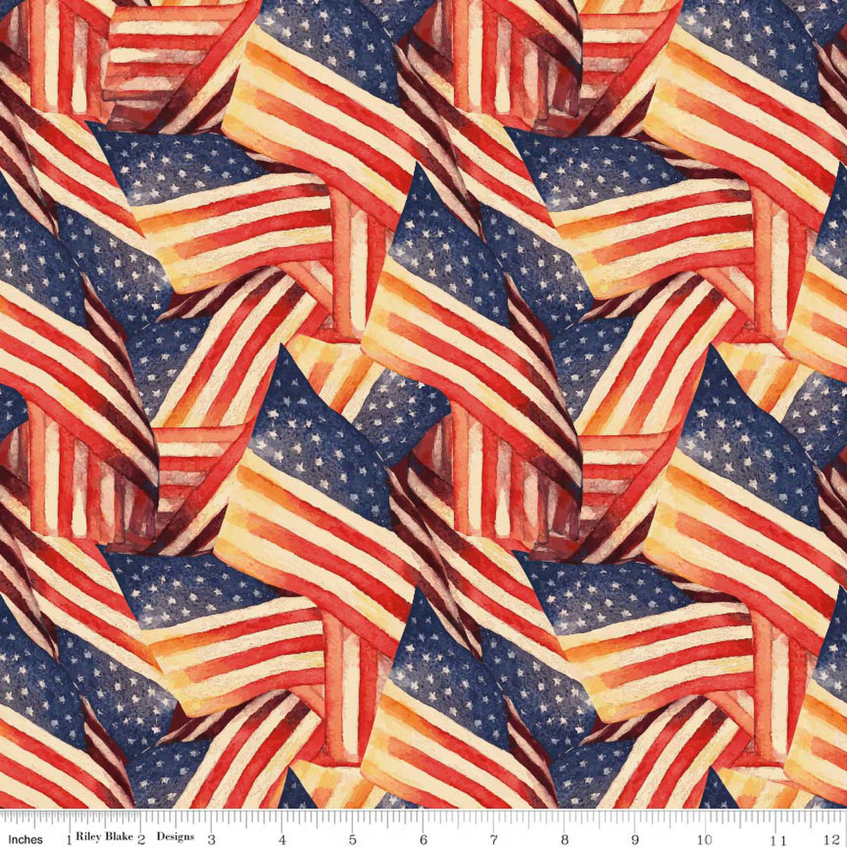 American Honor - Quilting Cotton - Flags - Multi