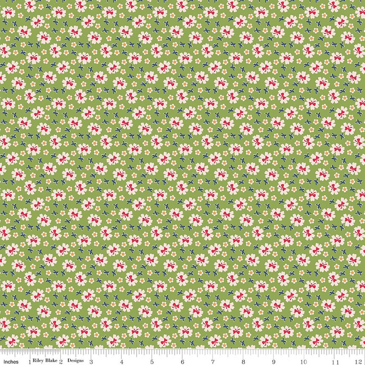 Farmer's Daughter – Quilting Cotton Fabric – Bows - Thyme