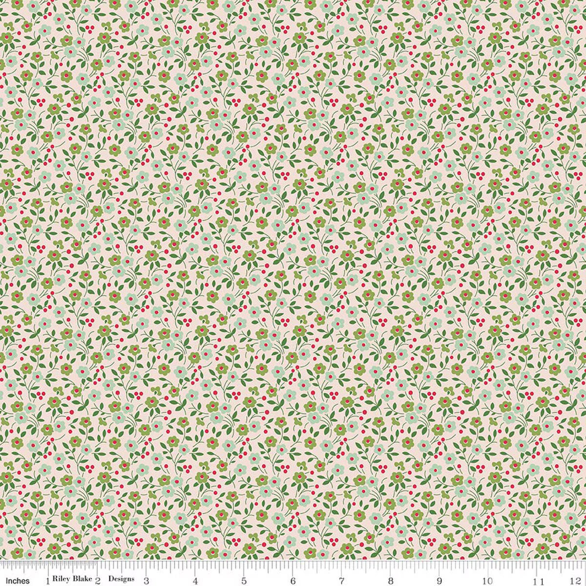 Farmer's Daughter – Quilting Cotton Fabric – Floral - Sage