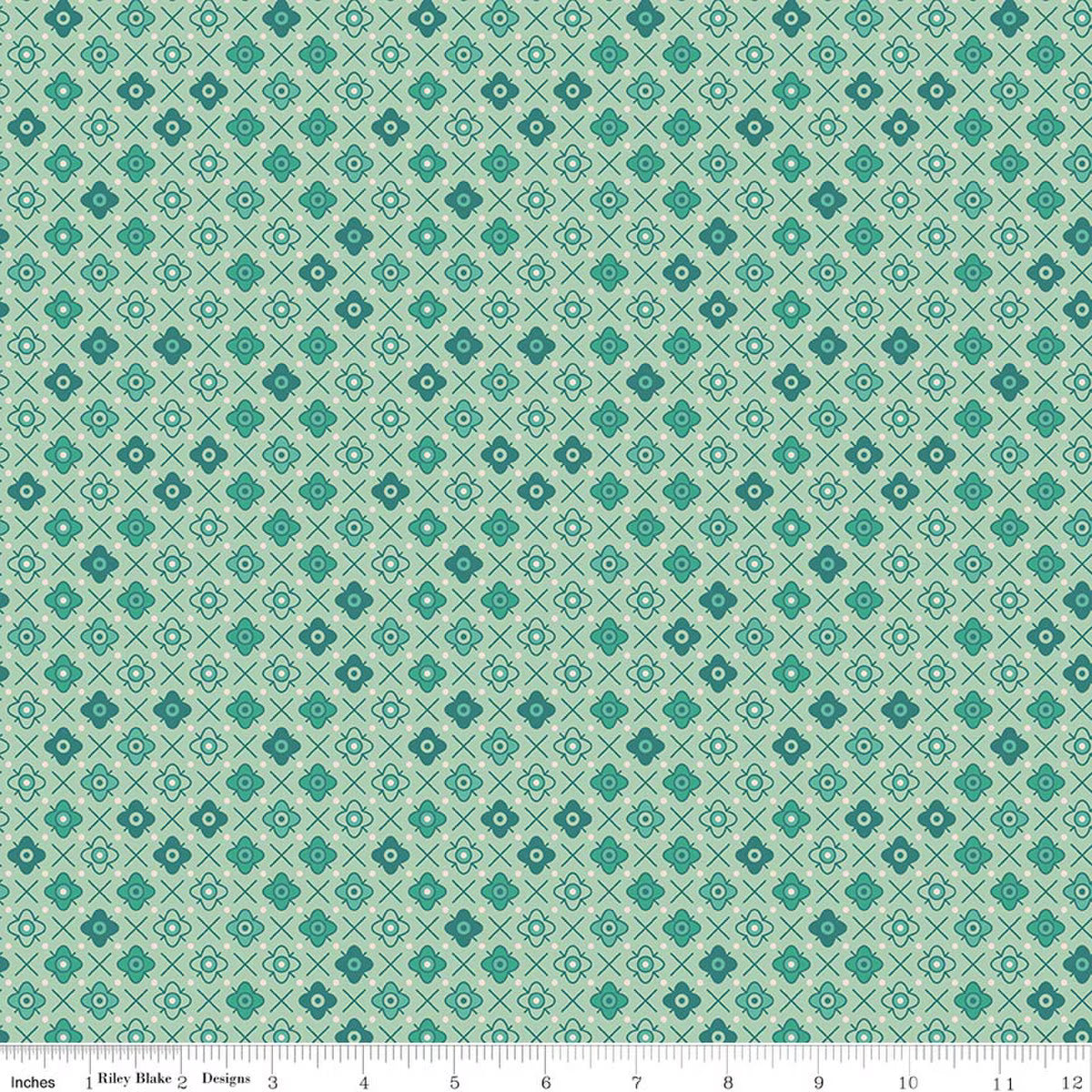 Farmer's Daughter – Quilting Cotton Fabric – Flower Patch - Sage