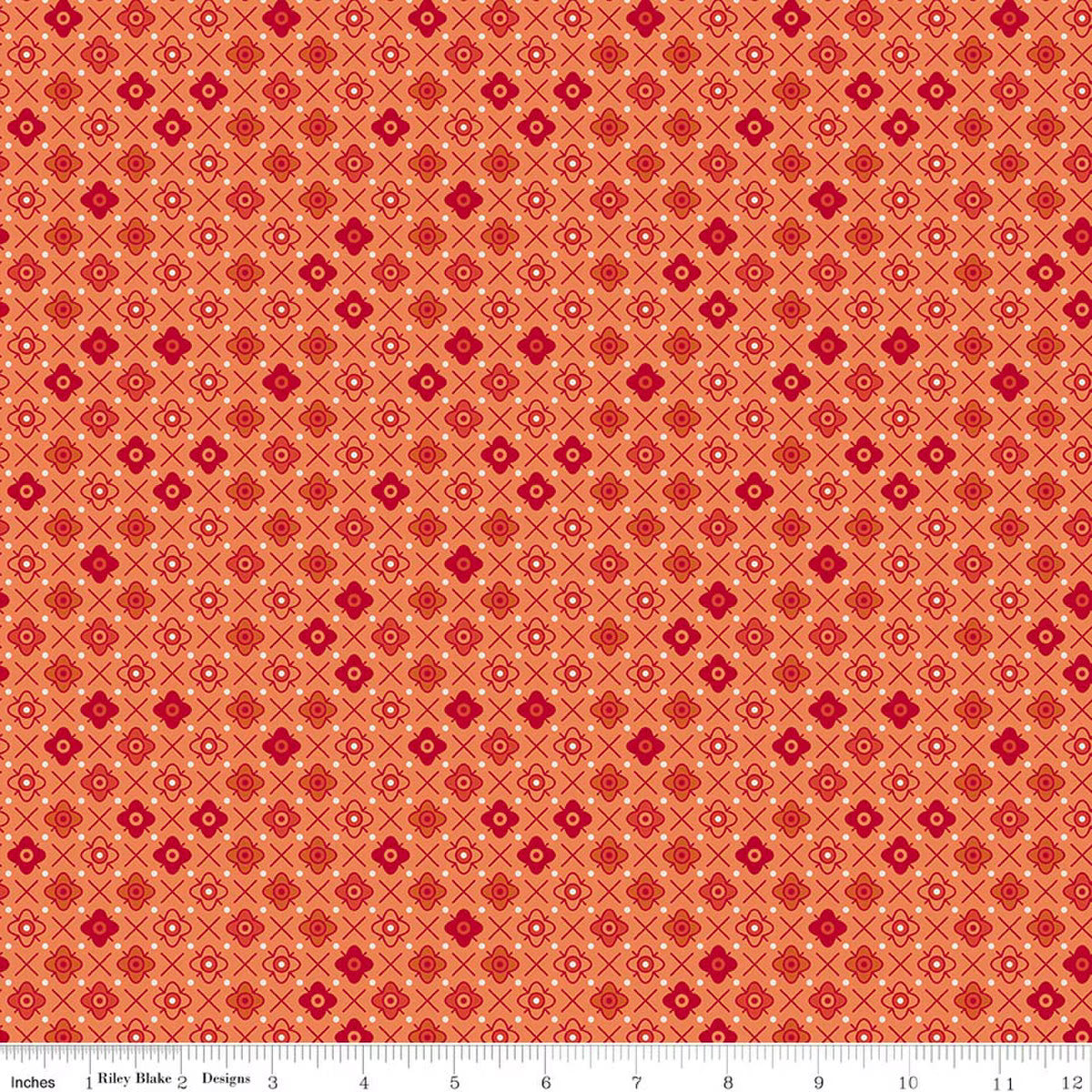 Farmer's Daughter – Quilting Cotton Fabric – Flower Patch - Squash