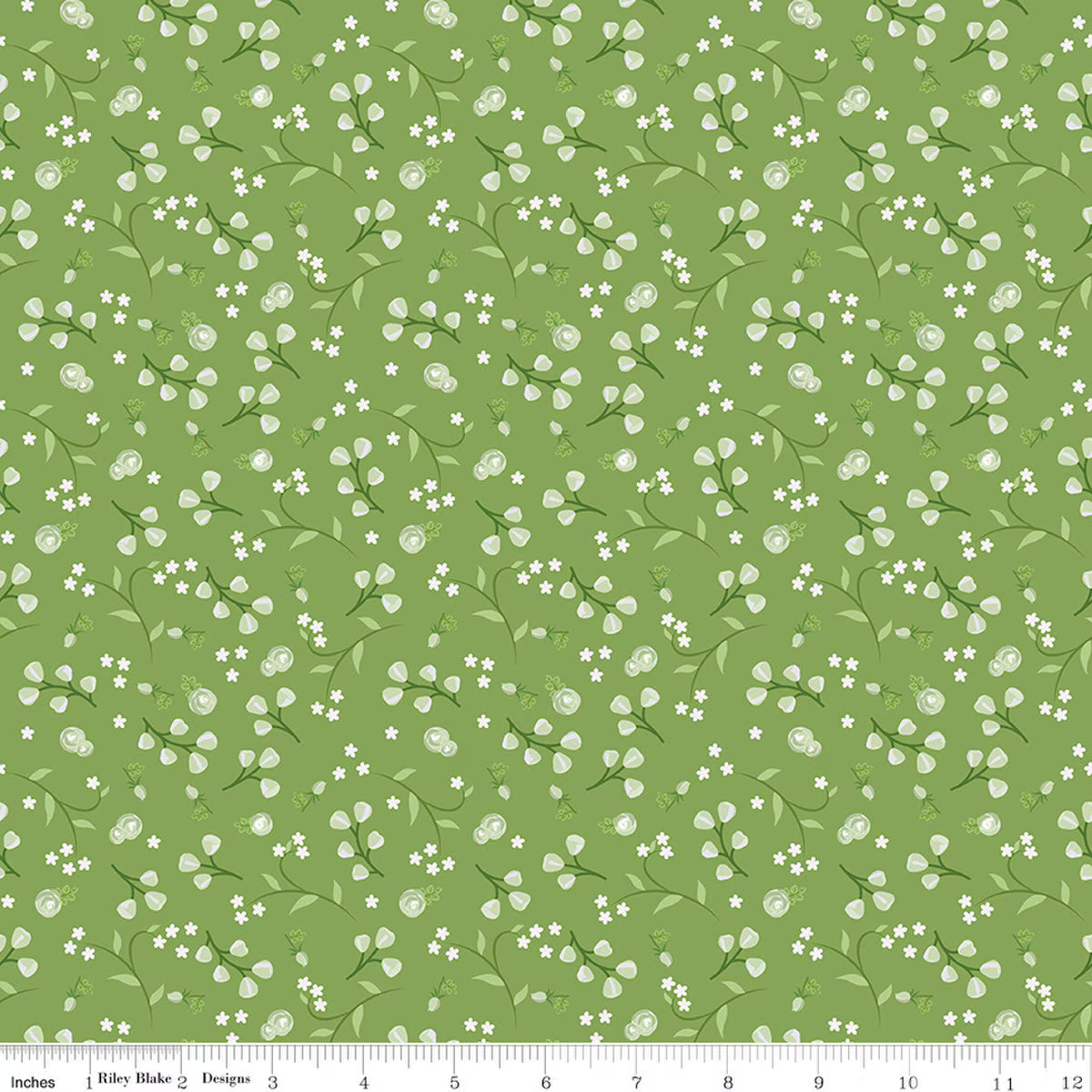 Front Porch - Quilting Cotton Fabric - Floral - Green
