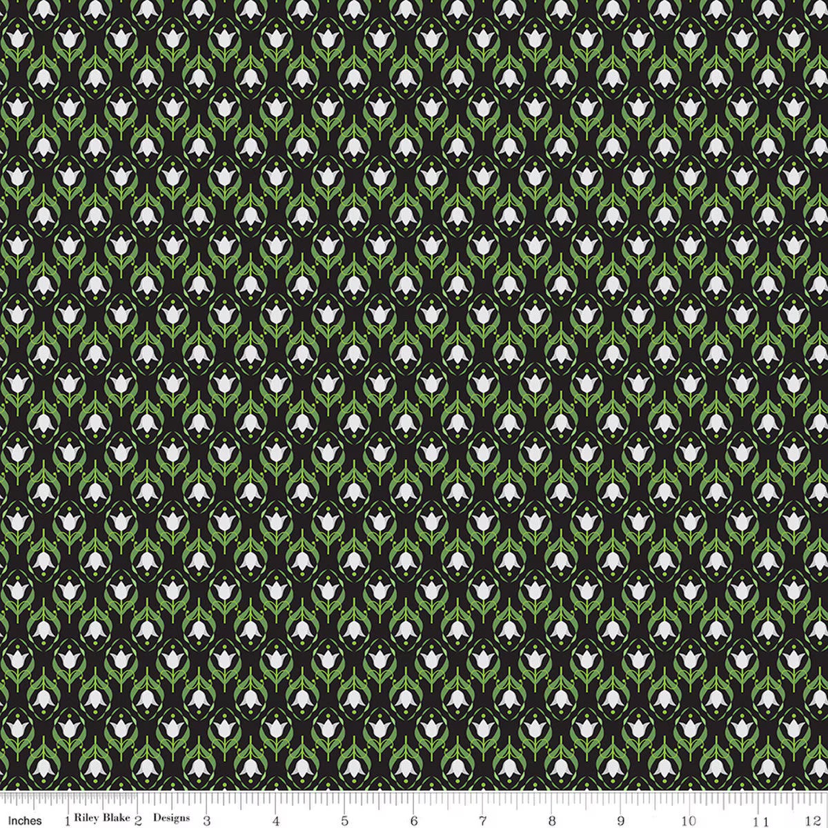 Front Porch - Quilting Cotton Fabric - Medallions - Black