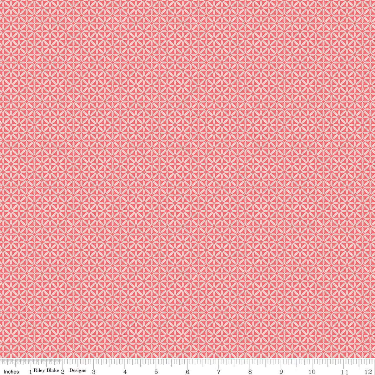 Front Porch - Quilting Cotton Fabric - Geometric - Coral