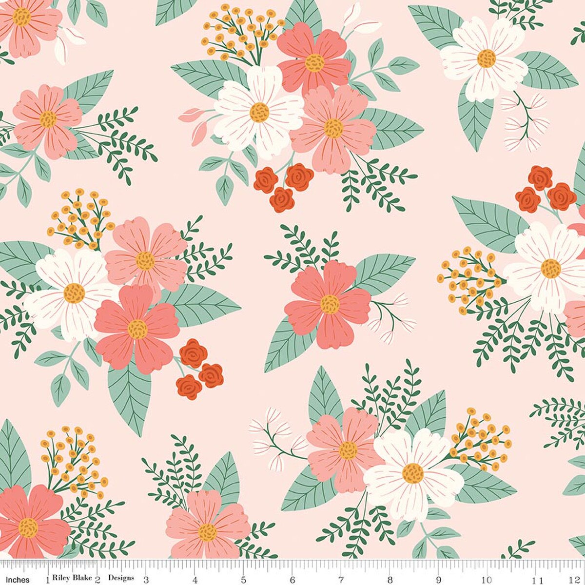 Meadow Moments - Quilting Cotton - Main - Pink