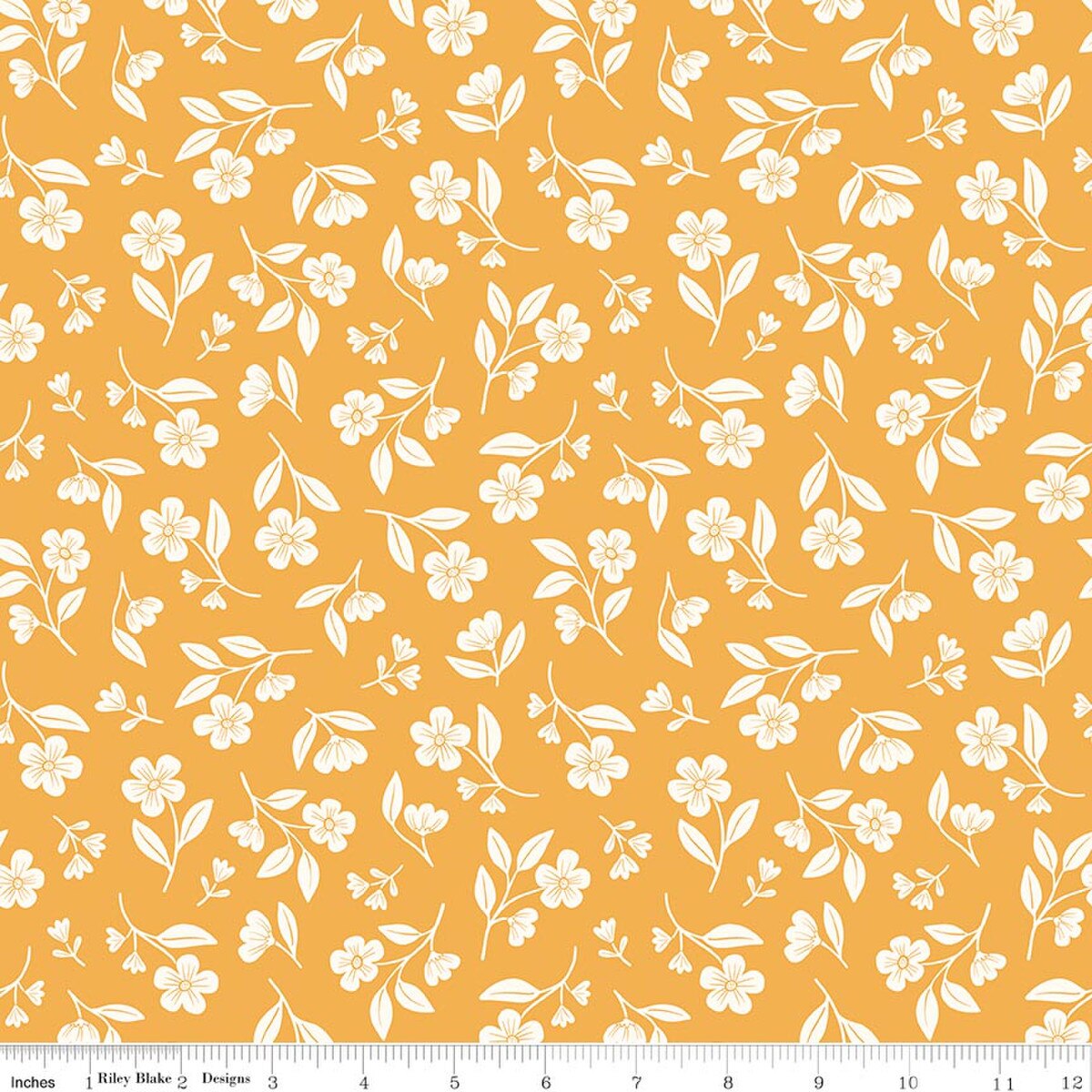 Meadow Moments - Quilting Cotton - Drifting Blooms - Yellow