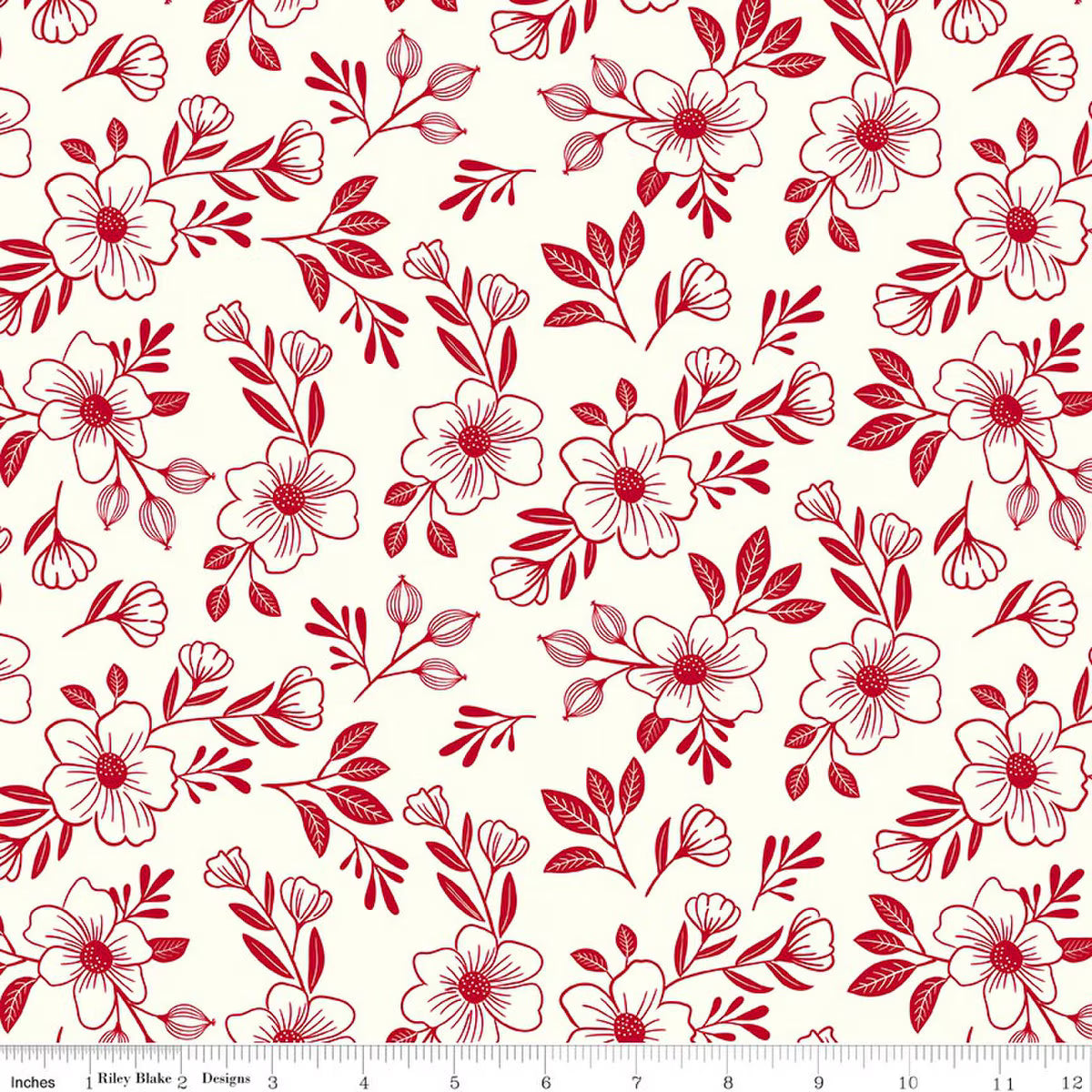 Radiant Ruby – Quilting Cotton Fabric – Main - Cloud